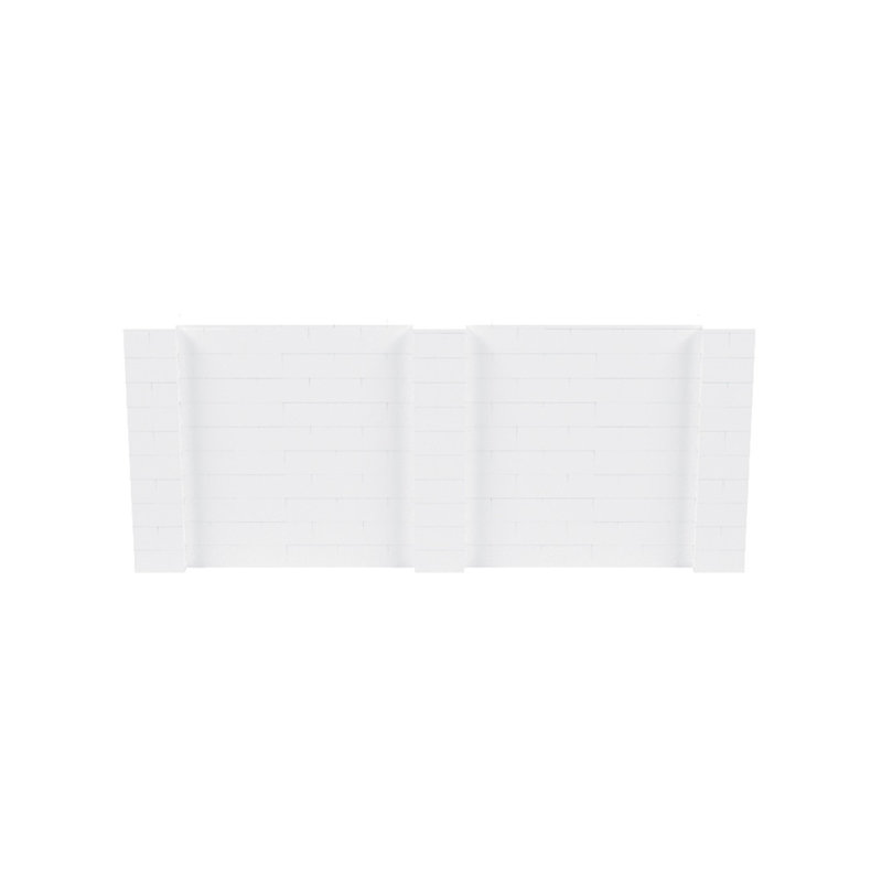 Ensemble mural de blocs géants 7 'T, H 60 po x l 144 po x P 12 po, Blanc