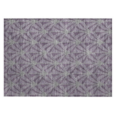 Machine Washable Indoor/Outdoor Lipman ACN2426 Mid-Century Modern Rug