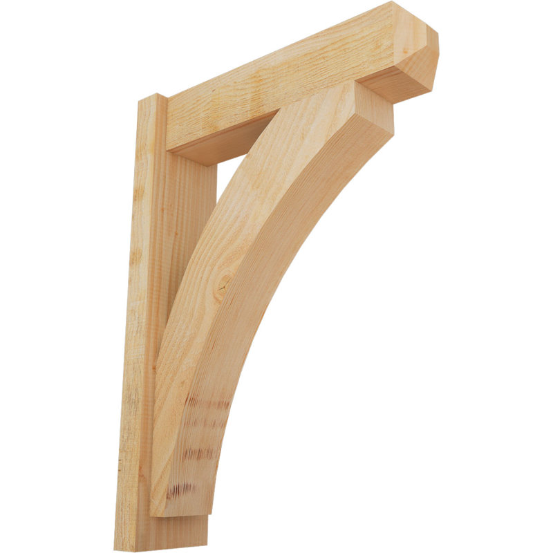 Persienne en bois rustique Thorton Craftsman, Sapin Douglas de 6 po (sciage brut),  P 22 po x H 30 po 