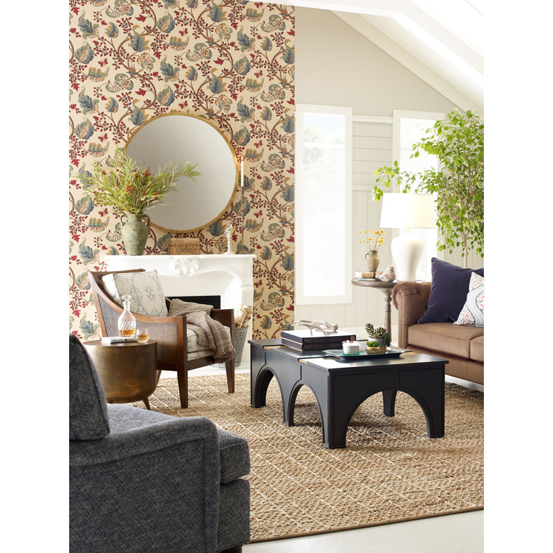 Fox Hollow Wallpaper, Honey and Smoke