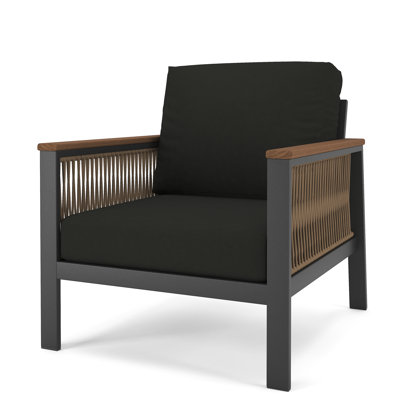 Chaise longue d'extérieur en métal avec coussins Sunbrella® Townsend