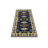 Katron Geometric Handmade Rectangle  2'6 X 6'1 Wool Area Rug Navy Blue
