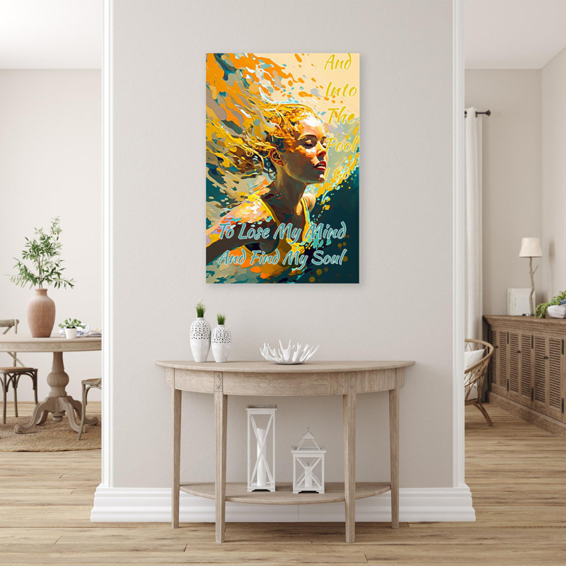 «Gurveen And Into The Pool I Go On», impression sur toile, H 36 po x l 24 po x P 1,25 po