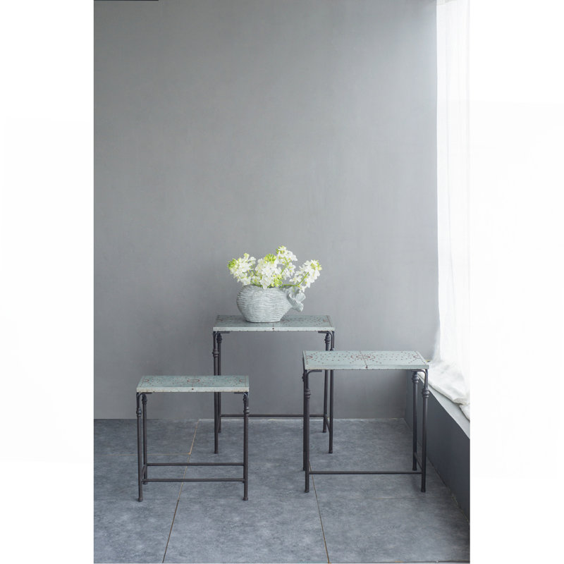 Ensemble de 3 supports pour plante gigognes en métal, L: 24 x 14 x 26 po, M: 21,5 x 11,5 x 23 po, S: 19 x 9 x 20 po