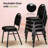 4 Pack Stackable Banquet Dining Chairs, Upholstered Crown Back Event Chairs - Black Fabric Seat, Heavy Duty Steel Frame, 300lb Capacity, No Assembly Required for Restaurant Wedding Conference