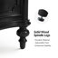 Table de bout Elfine Traditional Curves 28 po avec station de charge et pieds en bois massif et boutons en métal-100479560