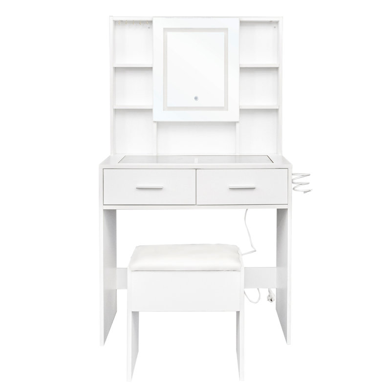 Ensemble de coiffeuse en blanc