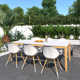 Genevive 85'' Rectangular 6 - Person Outdoor Dining Set