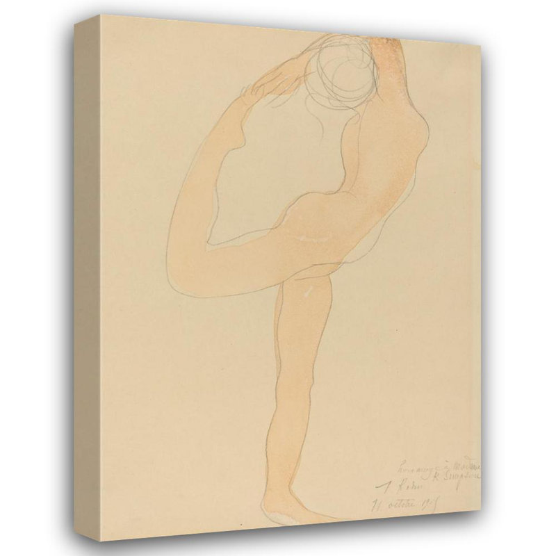 "Dancing figure" par Auguste Rodin - Art mural sur toile tendue avec châssis, H 24 po x l 17 po