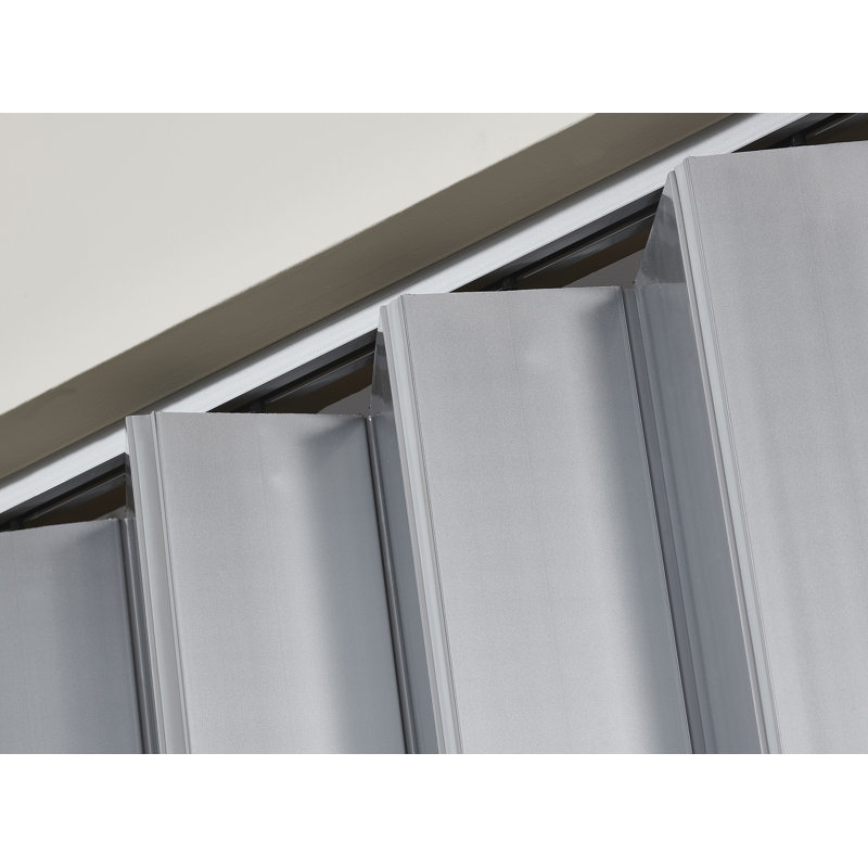 Porte accordéon en vinyle 48 po x 96 po Spectrum Oakmont, Argent
