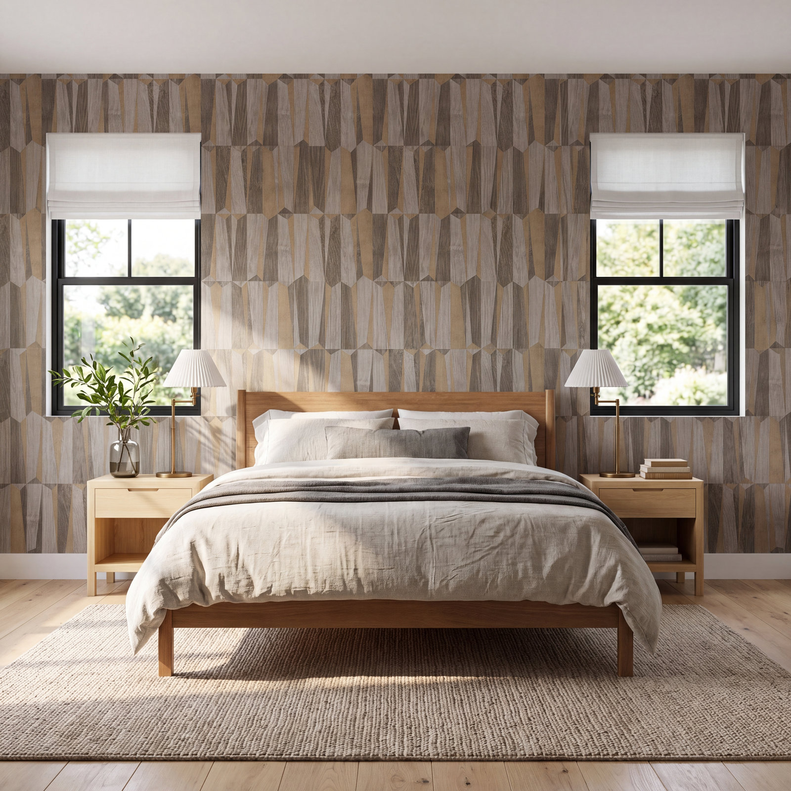 Fusion Wallpaper Roll, Brown/Gray