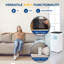 Climatiseur portatif à simple conduit SLACP803 Serenelife - capacité de 8 000 BTU (Ashrae) Unité de climatisation compacte pour la maison avec déshumidificateur intégré et modes de ventilation, avec ensemble de fixation pour fenêtre (blanc et noir)