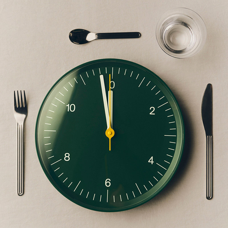 Horloges murales analogiques rondes vertes, Vert