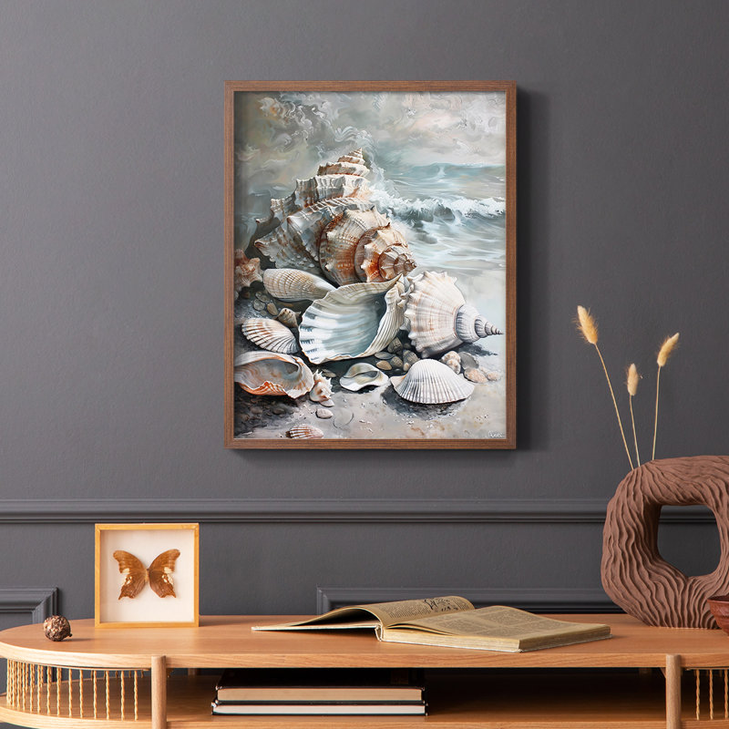 NAUTICAL Series CCXC - reproduction encadrée de qualité supérieure - prête à être accrochée - aucun clou requis, Noyer