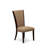 Verona Modern Parson Chairs - Nailhead Trim Light Sable Linen Fabric Upholstered Dining Chairs, Set of 2, Mahogany-204195821-204081199