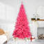 Artificial Tinsel Christmas Tree - Pink - Clear Lights-1424440489-1424440490