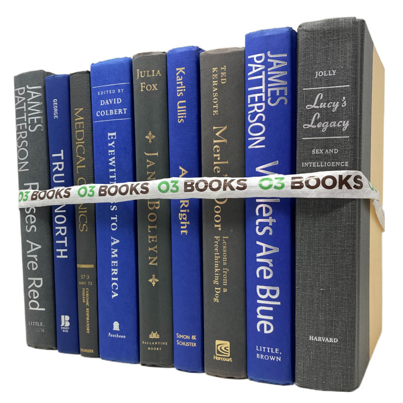 Livres décoratifs lavande luxueux gris et violet