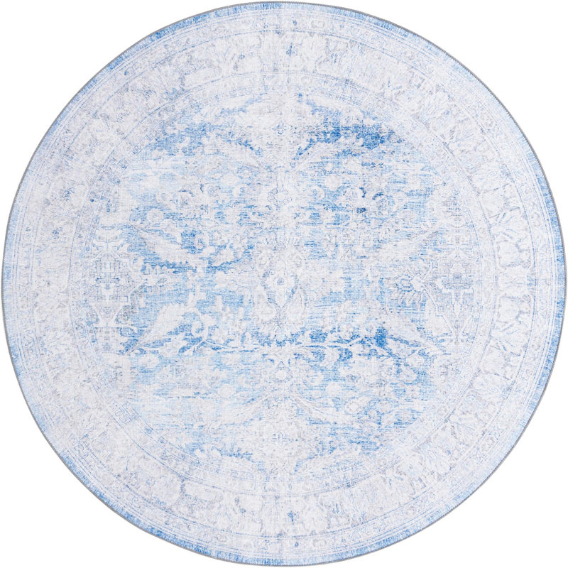 Oppie Oriental Indoor Rug, Round 7'7"