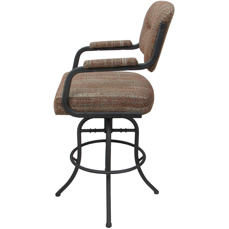 Tabouret de bar pivotant 30 po Jomiah, Rouge, Gris