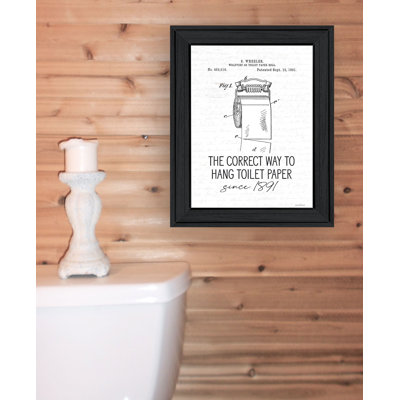 Correct Way To Hang Toilet Paper Framed Wall Art for Living Room, Home Decor by Lettered & Lined