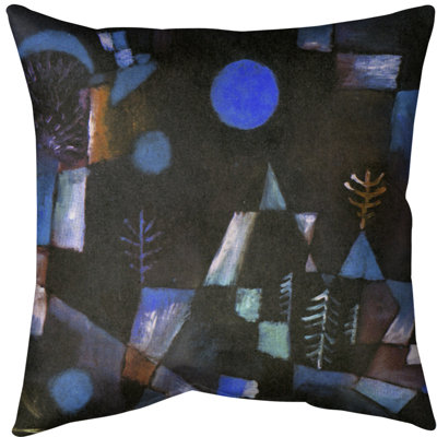 Paul Klee Abstract Reversible Throw Pillow