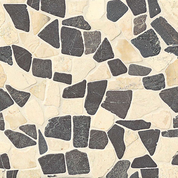 Hemisphere Random Sized Natural Stone Pebble Mosaic Wall Tile