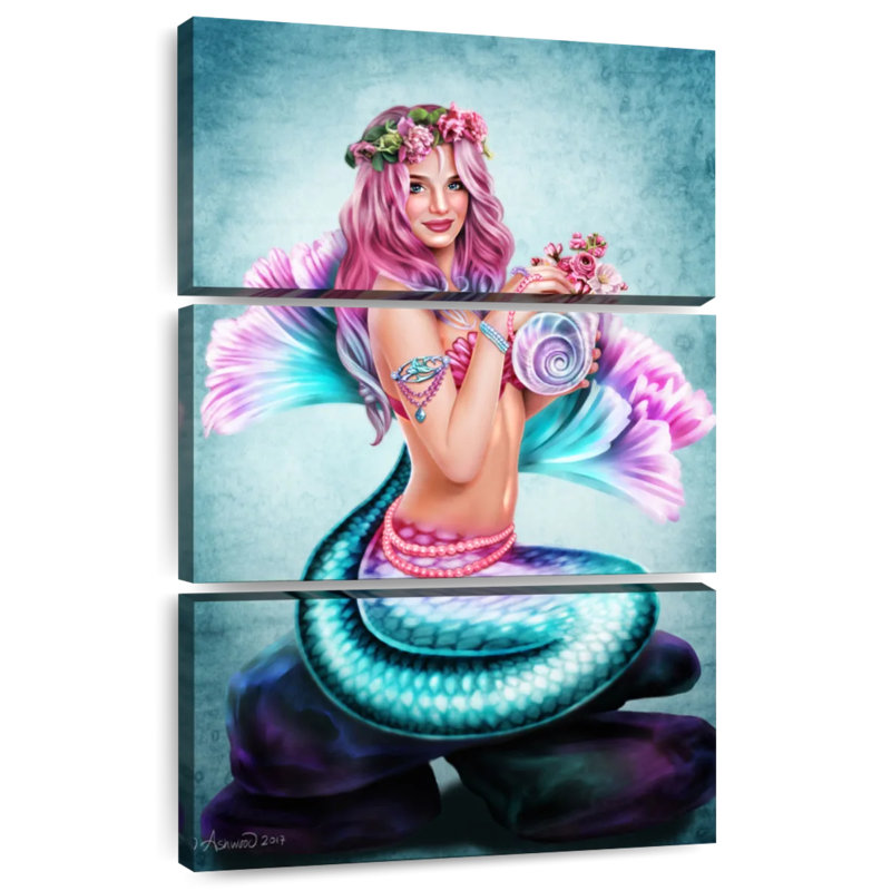 Fleurs de printemps Kelan Mermaid, H 32 po x l 20 po