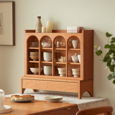 Vitrine en bois massif simple et rétro