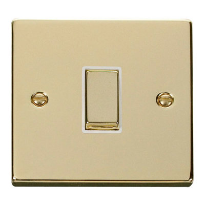 Polished Brass 10A 1 Gang 2 Way Ingot Light Switch