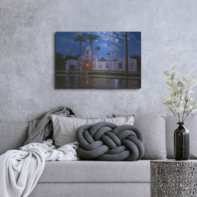 Bayou Breeze 'Boca Raton Town Hall, FL' by Eduardo Camoes, Metal Wall Art, 36"x24"