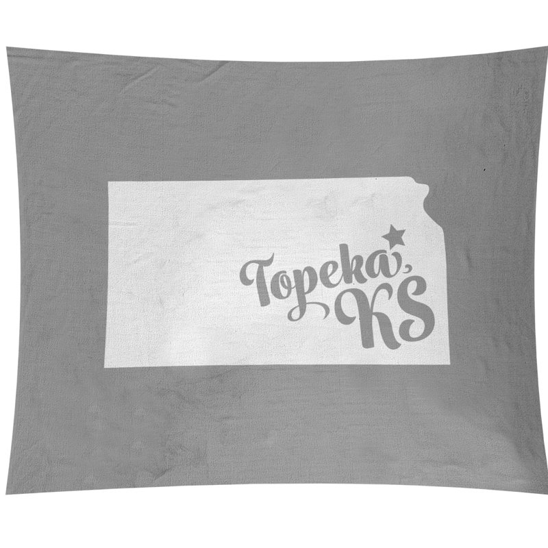 Tapisserie murale kansas topeka, H 27,5 po x l 37,5 po, Gris