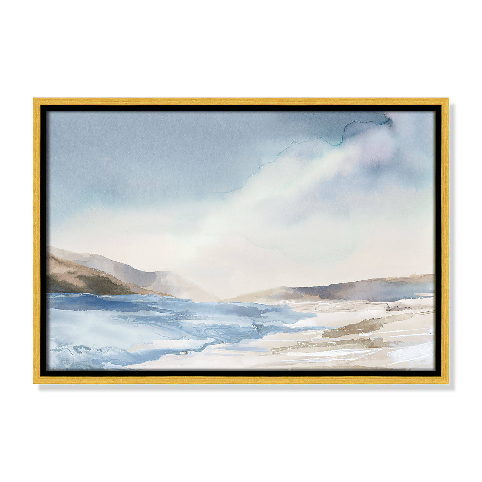 Coralie "Mystic Shores" Print, 13.5" H x 19.5" W, Gold