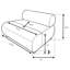Fauteuil sans accoudoirs Byrne en velours rouille