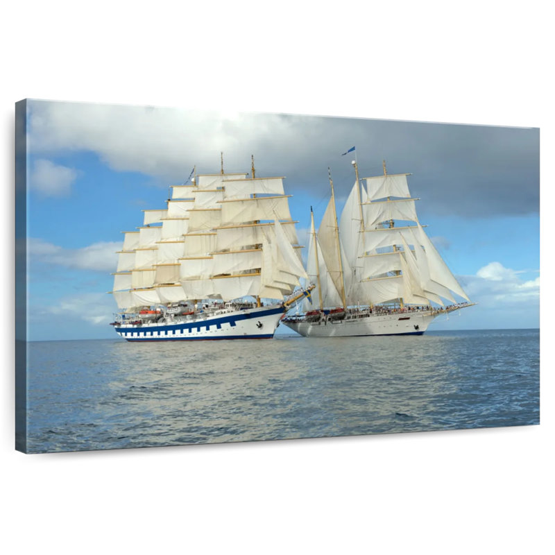 Mehar Sister Ships At Sea, 8" H x 12" W