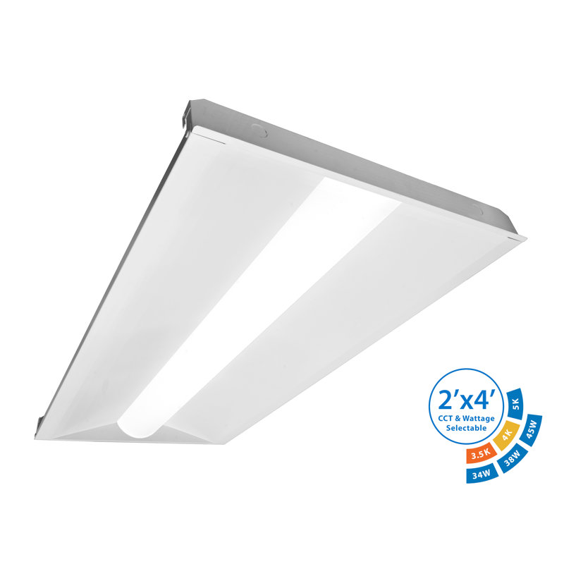 Dimmable Rectangle Troffer Ceiling Light