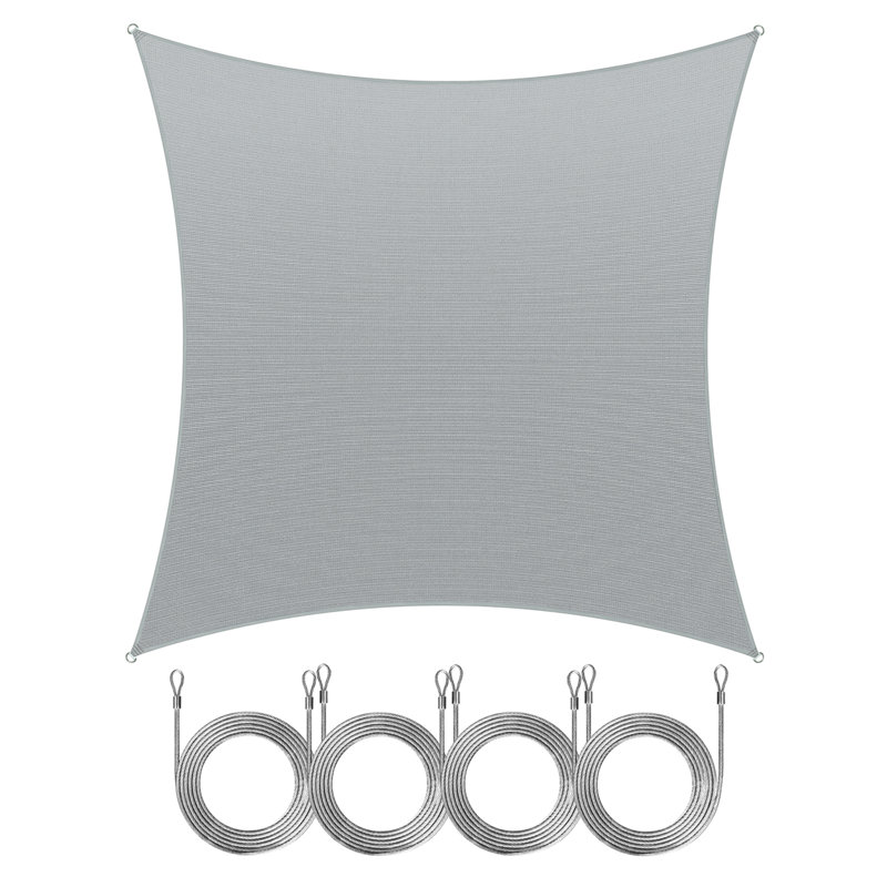 Voile d'ombrage Amgo, 14 pi x 14 pi, Gris