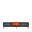 Meuble télé moderne, anthracite et argent, 59,1 po x 17,6 po x 11,6 po | 100% panneau de particules enduit de mélamine, épaisseur: 0,7 pouce | Conception murale, élégante et durable | Parfait pour le salon et les espaces de divertissement-1461931465-1464427708