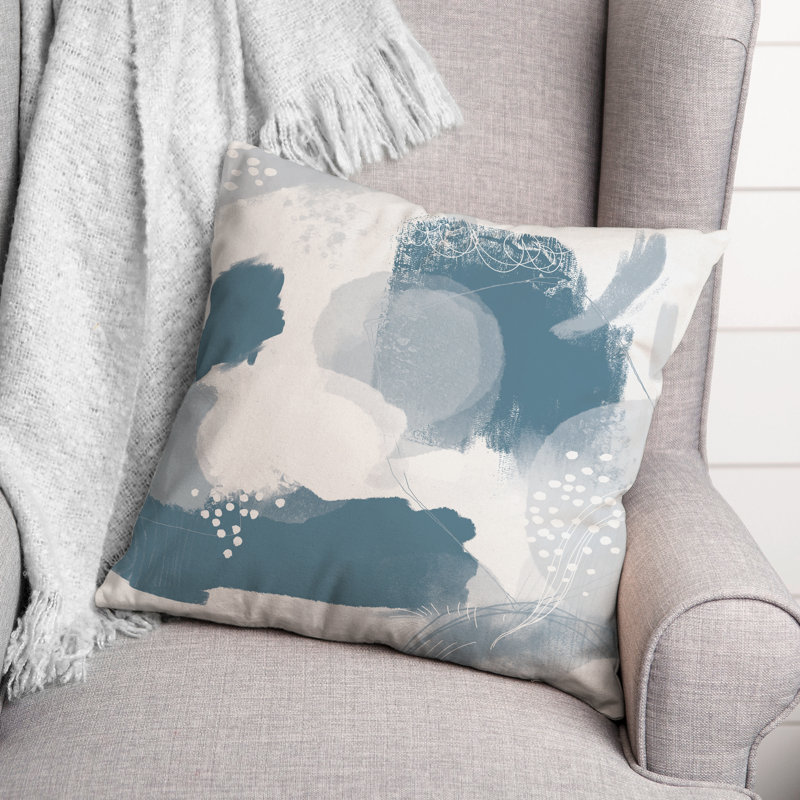 Housse et insert de coussin extérieur d'extérieur, Bleu