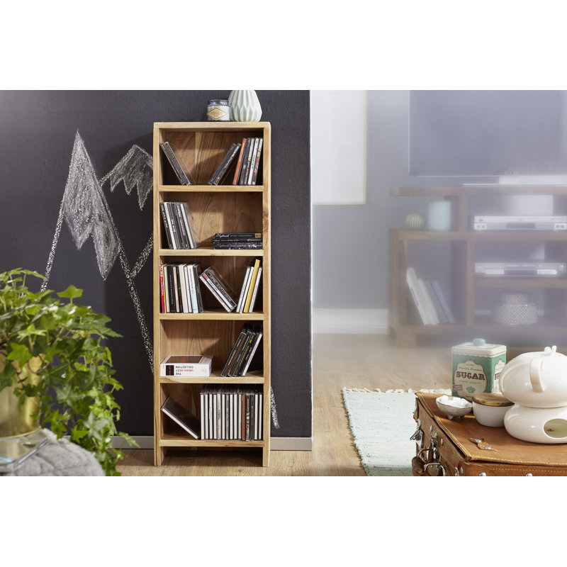 Nahant 90cm H x 30cm W Solid Wood Standard Bookcase, Acacia