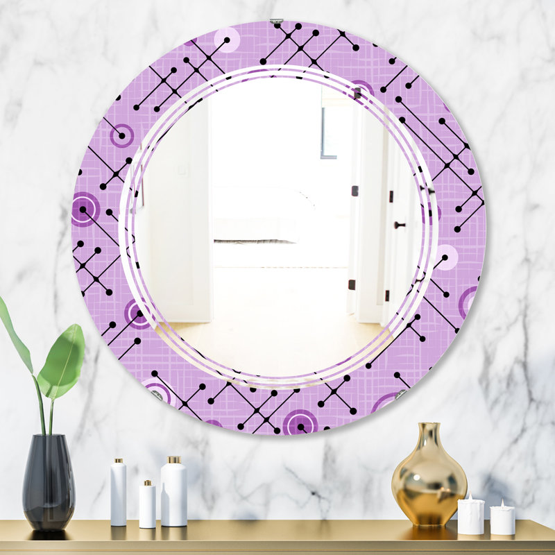 Miroir mural sans cadre à l’ananas triple c, 23,6 po x 23,6 po, Motif 3D