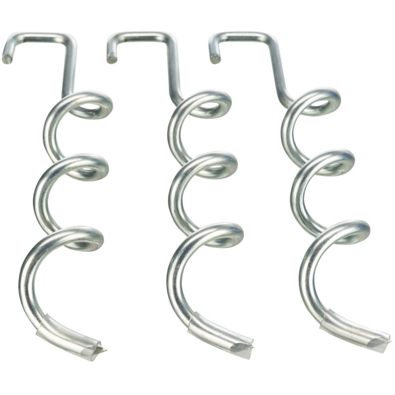 Trixie piquets de sol robustes en acier pour chenil de luxe, torsade, 3 pièces