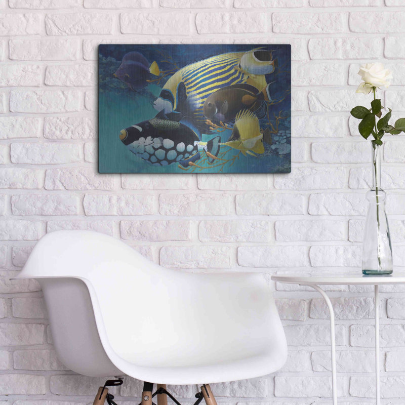Beachcrest Home ™ «Emporer Angel» par Durwood Coffey, art mural en métal, H 16 po x l 24 po
