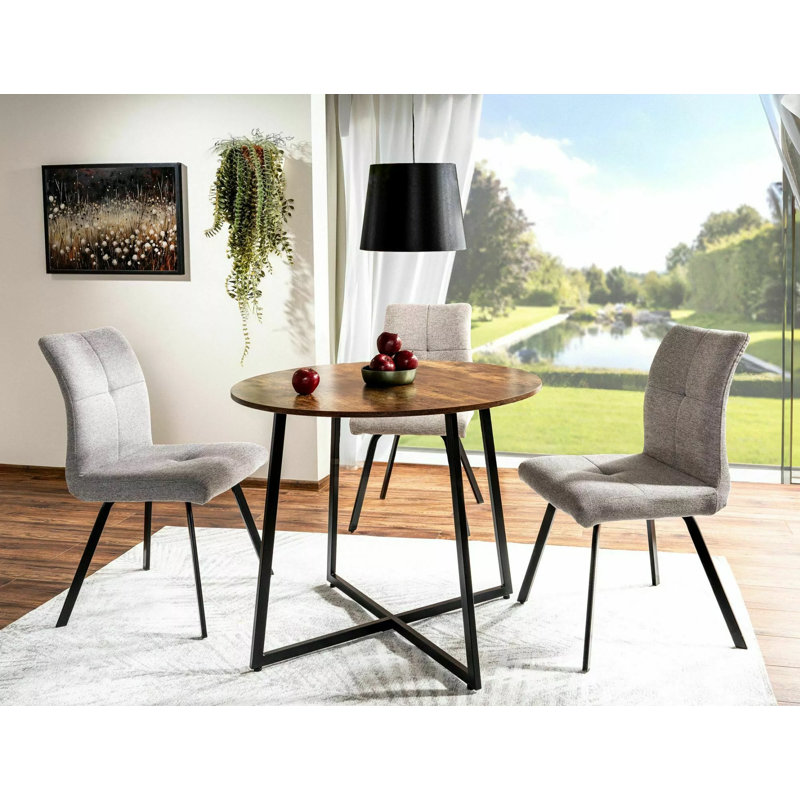 Alesha Round Metal Base Dining Table