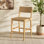 Tabouret de comptoir tissé Dutton