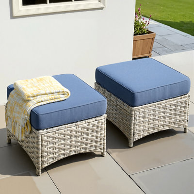 Wicker Outdoor Ottoman