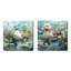 Emerald Duck Floral Pond Reflections I - ensemble de 2 reproductions d'art mural canard-649301099-649301103