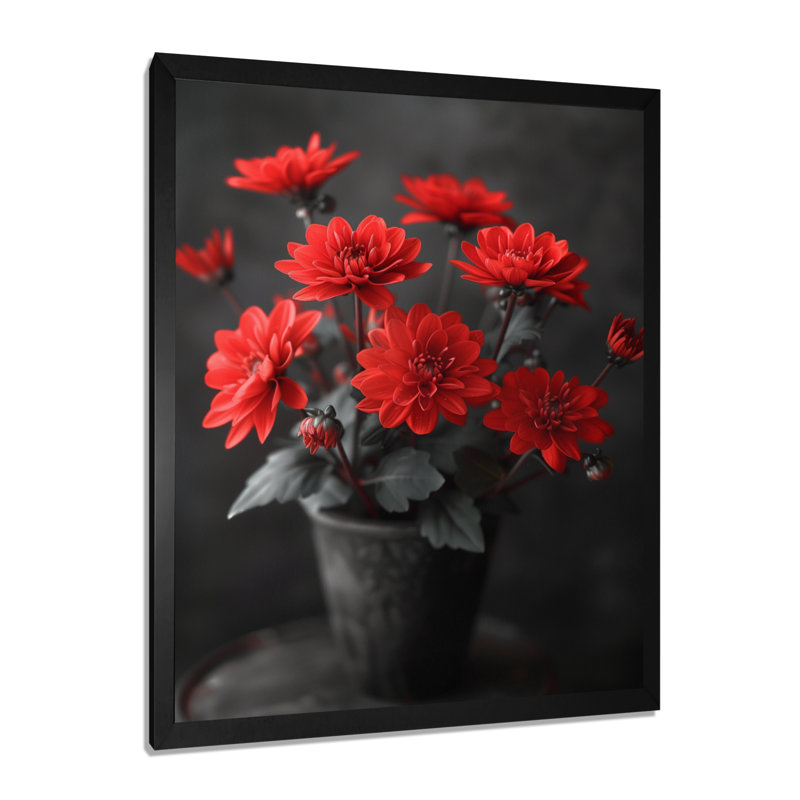 «Red», gris, charme rustique en pot - décoration murale de mamans, H 20 po x l 12 po x P 1 po, Cadre simple noir, bois massif