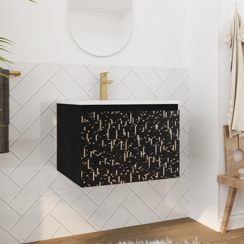 Gallipolis 24'' Single Bathroom Vanity with Ceramic Top