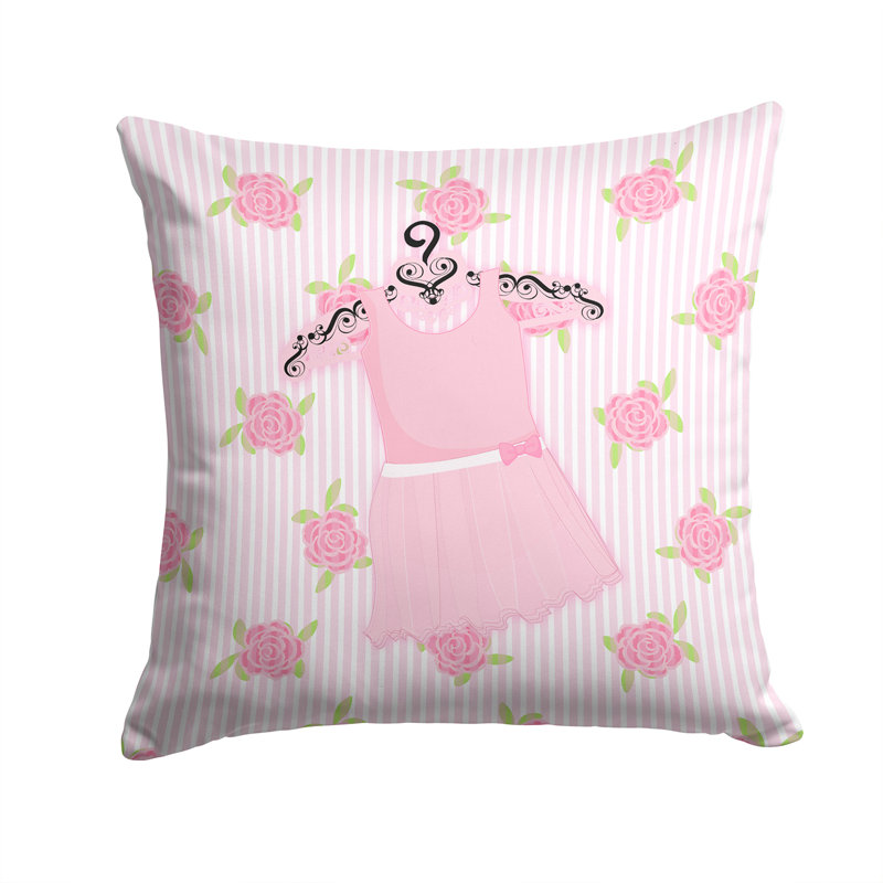 Coussin décoratif intérieur/extérieur ballerine ballet soirée, 14 po x 14 po