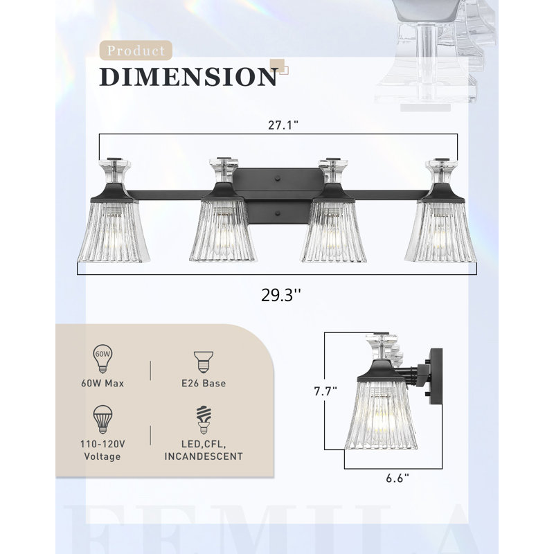 Alexondra 4 - Light Dimmable Vanity Light